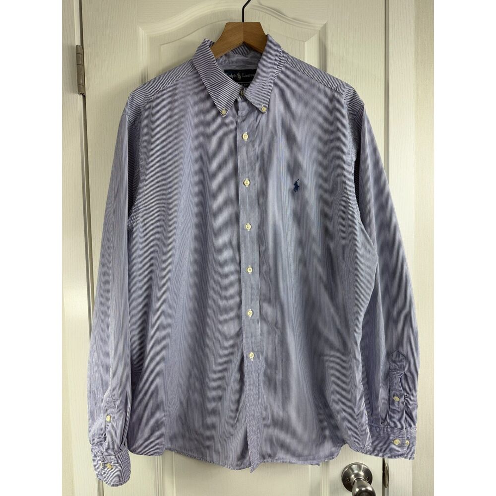 VTG Ralph Lauren Men's Classic Fit Long Sleeve Button Down Shirt Size XL 17.5